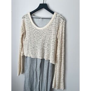 free people • crochet twofer top